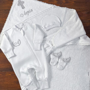 Іменний набір для хрещення з теплим одягом